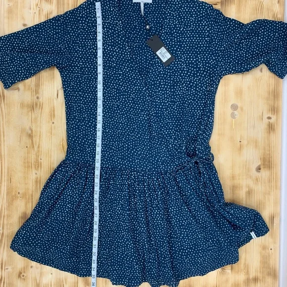 One Teaspoon Starry Night Wrap Drop Waist Gauzy Dress in Navy Sz M - Picture 14 of 16